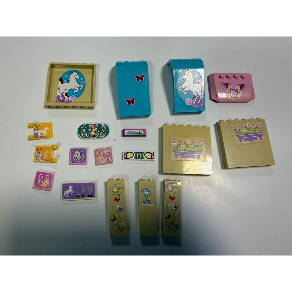 LEGO Friends Horse Training Trailer and stables stickers, parts and pieces